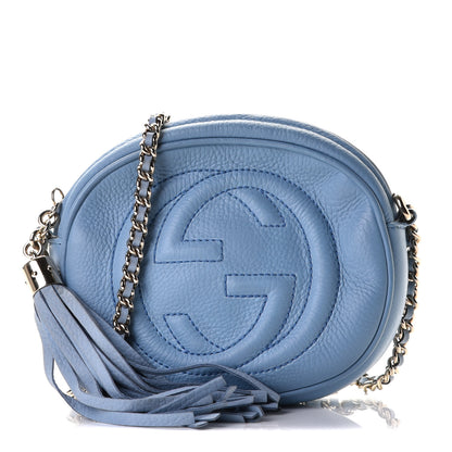 Gucci Cellarius Calfskin Mini Soho Chain Bag Mineral Blue 1 of 5