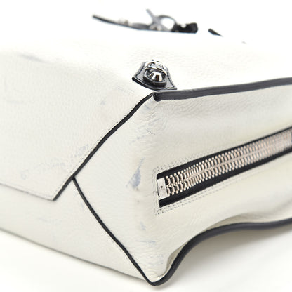 Balenciaga Veau Papier A6 Zip Around Tote White Black 9 of 17