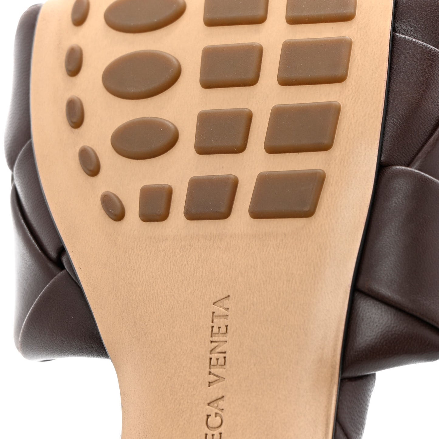 Nappa Maxi Intrecciato Lido Flat Sandals 37.5 Fondant