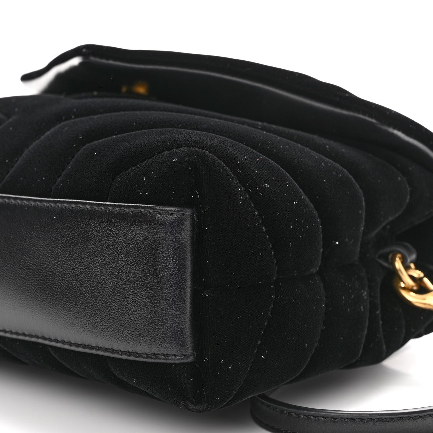 Saint Laurent Velvet Y Quilted Monogram Toy Loulou Chain Satchel French Black 9 of 10