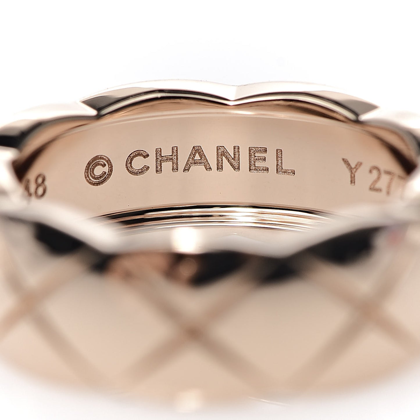 18K Beige Gold Small Coco Crush Ring 48 4.5