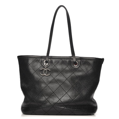 Chanel Grained Calfskin Shopping Fever Tote Black 1 of 15