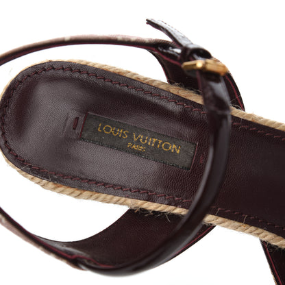 Louis Vuitton Monogram Idylle Majorca Espadrille Wedge Sandals 40 Sepia 6 of 22