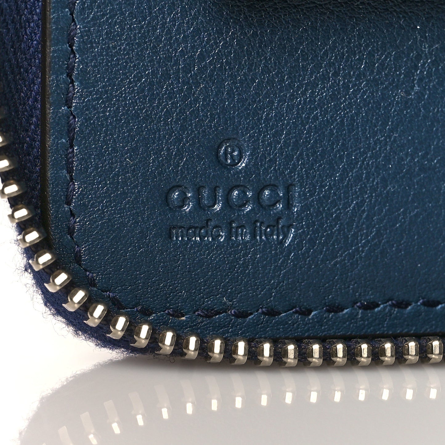 Guccissima Signature Travel Document Case Blue