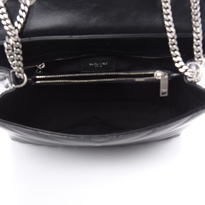 Saint Laurent Calfskin Y Quilted Monogram Medium Loulou Chain Satchel Black 5 of 12