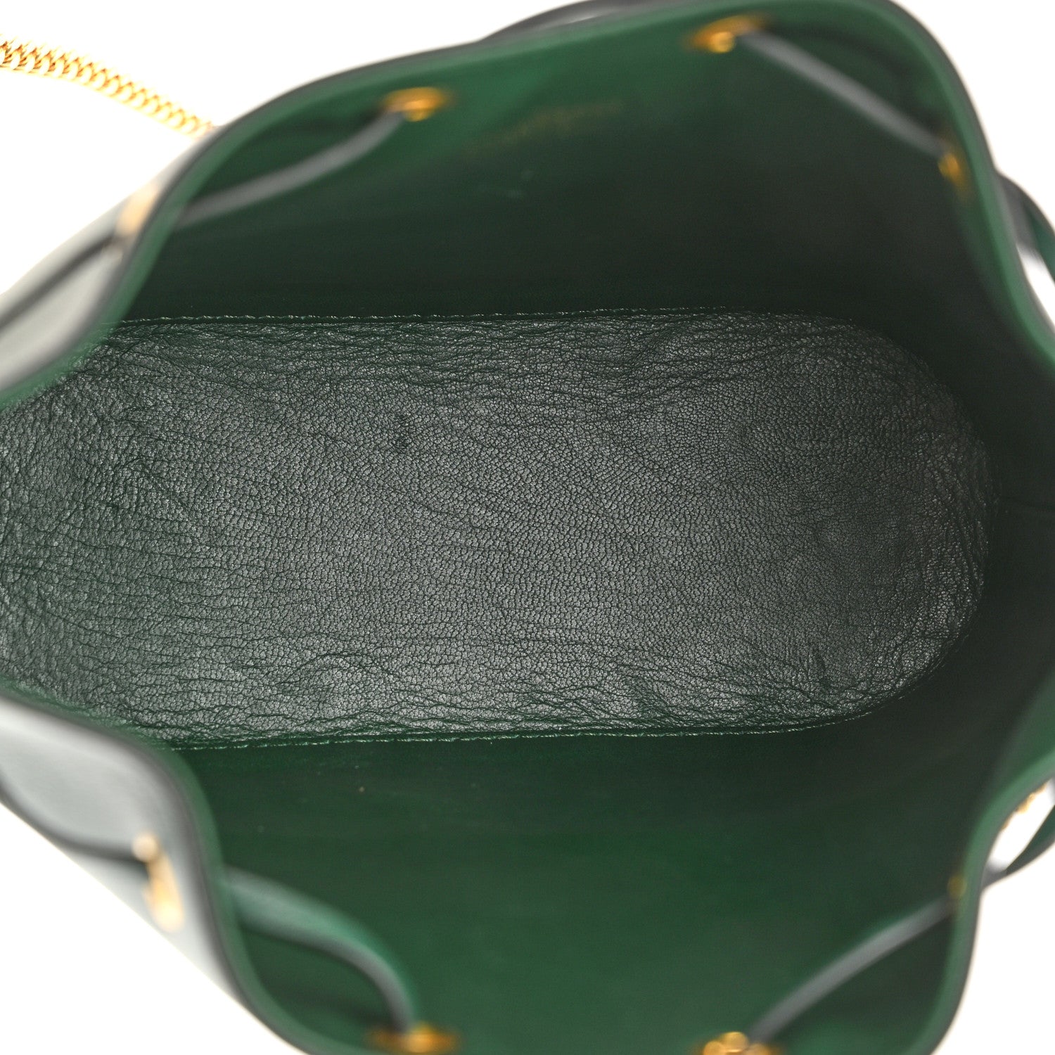 Valentino Garavani Nappa Mini VLogo Signature Chain Bucket Bag English Green 5 of 9