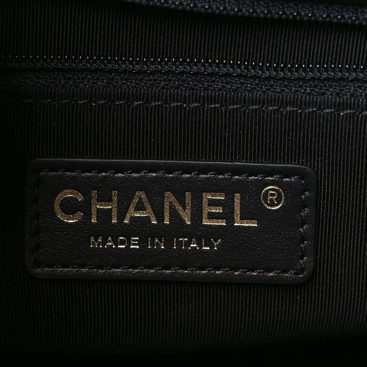 Aged Calfskin Small Charms Shopping Bag Black