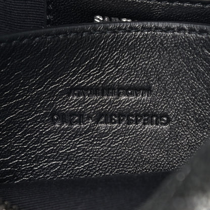 Saint Laurent Metallic Grain De Poudre Y Quilted Monogram Small Loulou Bowling Bag Gun Metal 9 of 9