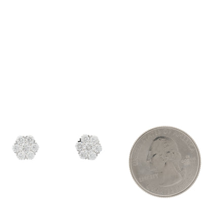 Van Cleef & Arpels 18K White Gold Diamond Fleurette Earrings 2 of 5