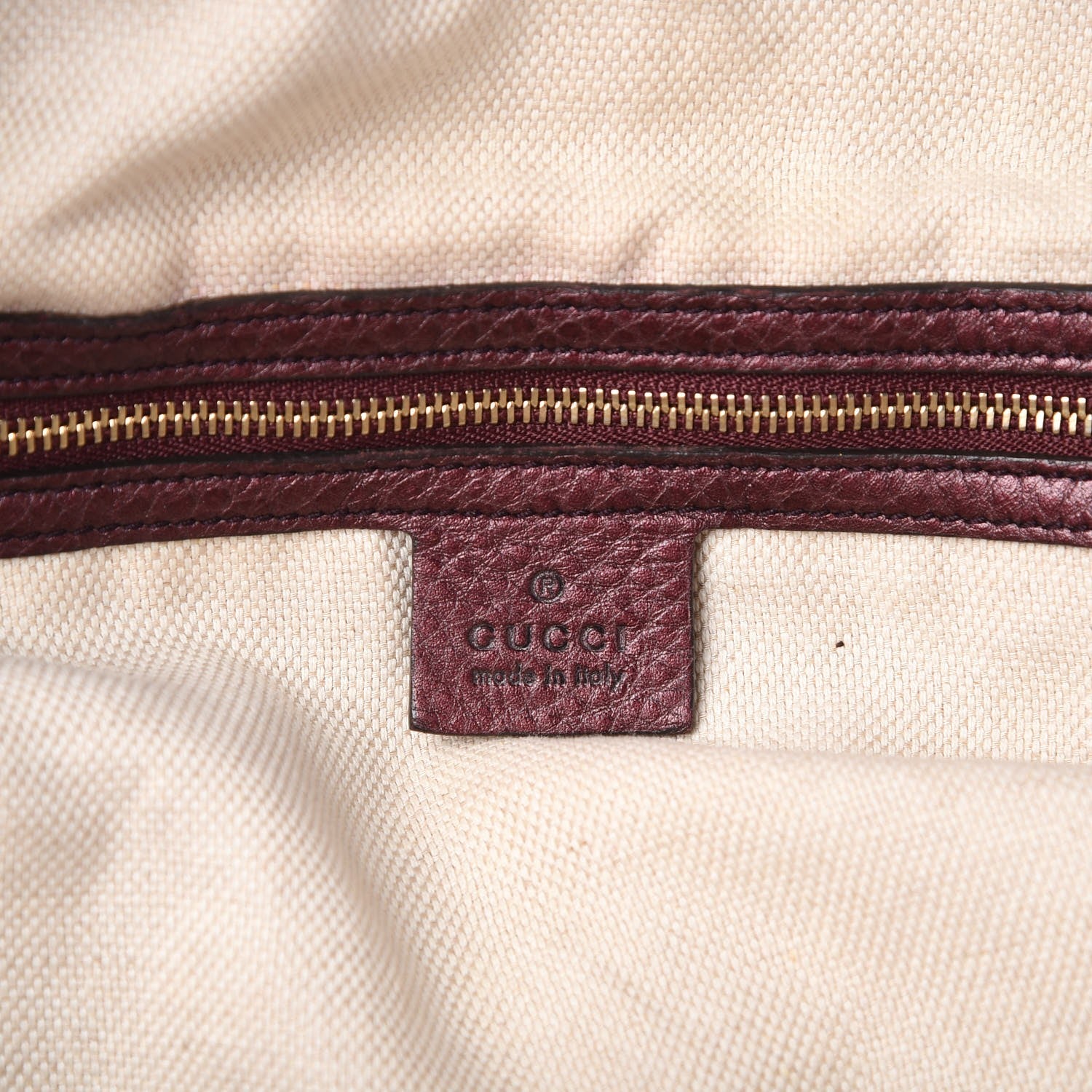 Gucci Metallic Cellarius Calfskin Medium Soho Bowler Classic Burgundy 6 of 7