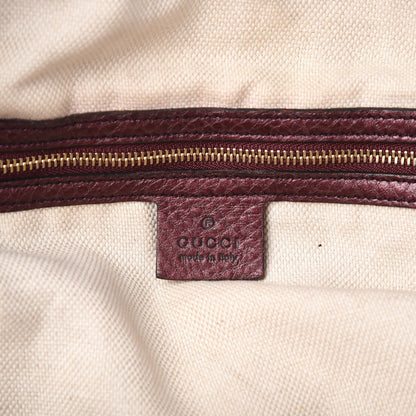 Gucci Metallic Cellarius Calfskin Medium Soho Bowler Classic Burgundy 6 of 7