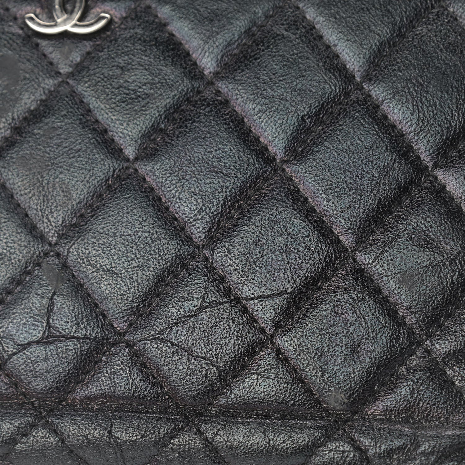 Chanel Calfskin Quilted Large Zip Around Organizer Wallet Black 12 of 16