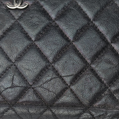 Chanel Calfskin Quilted Large Zip Around Organizer Wallet Black 12 of 16