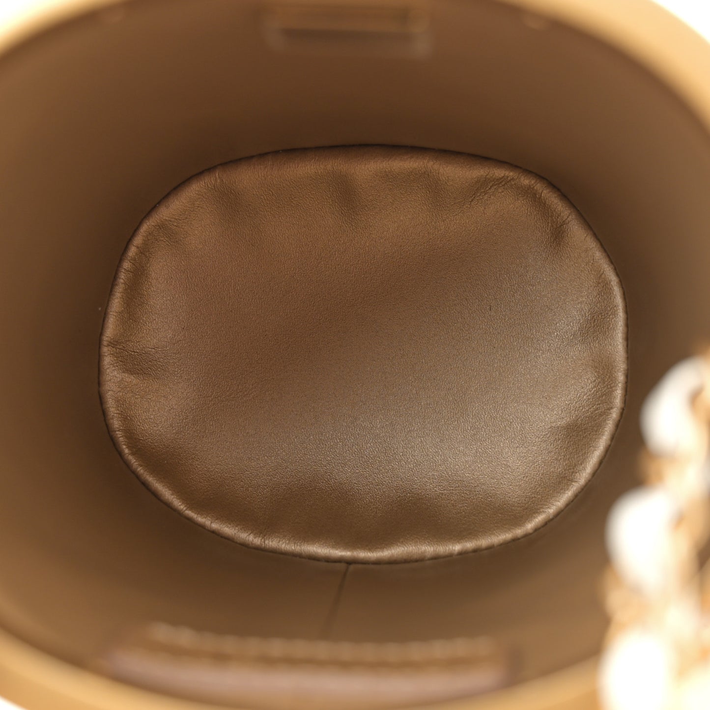 Lambskin Quilted Crown Box Bag White