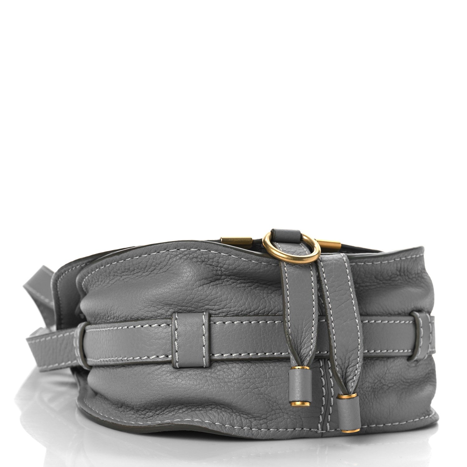 Chloe Calfskin Mini Marcie Round Crossbody Bag Cashmere Grey 4 of 9