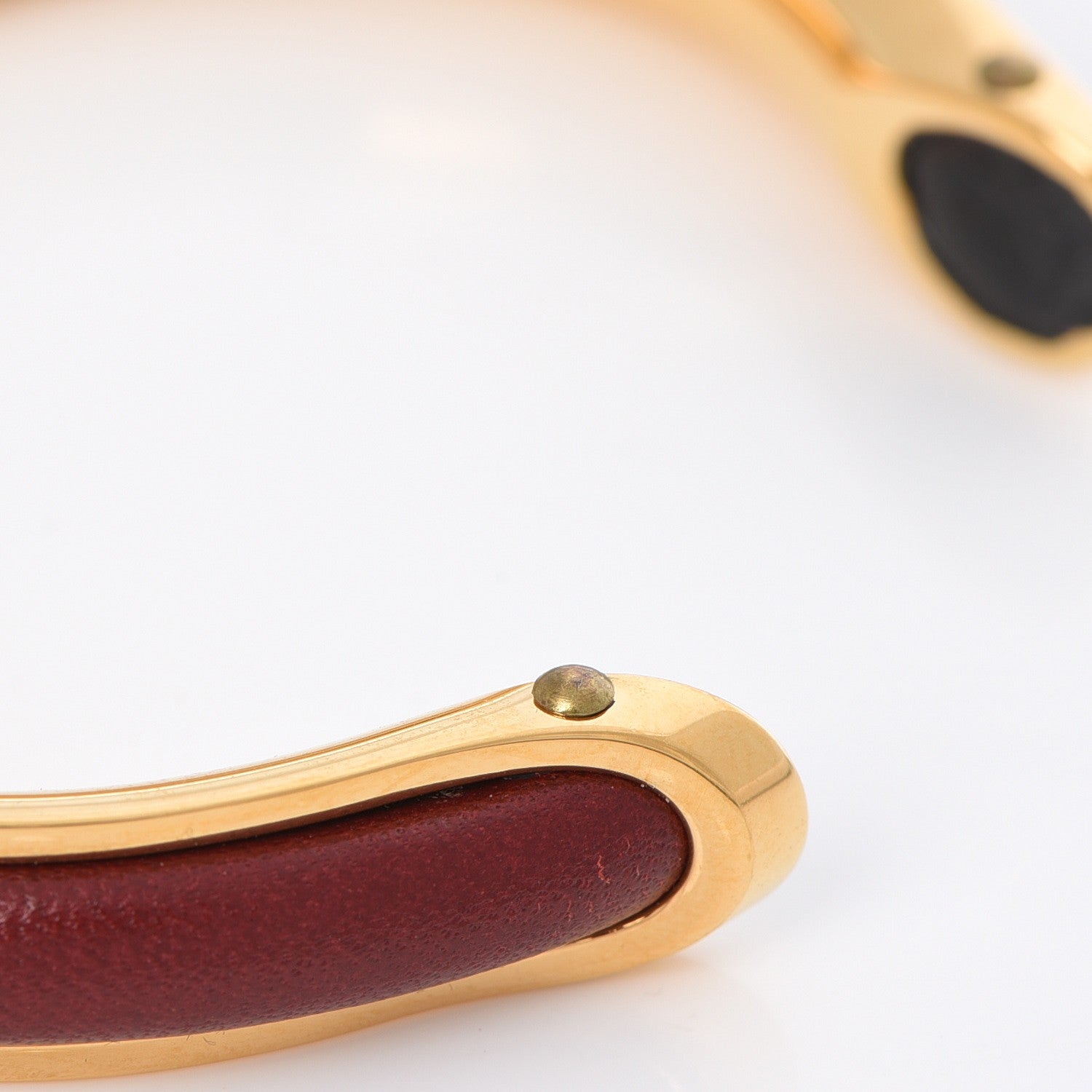 Hermes Tadelakt Kyoto Cuff M Rouge H 5 of 5