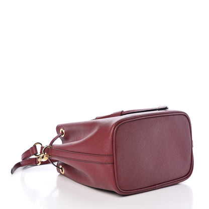 Prada Saffiano Cuir Bucket Bag Cerise 4 of 8