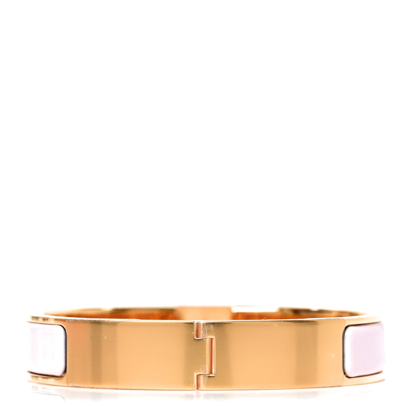 Enamel Narrow Clic Cadenas Bracelet GM Rose Dragee