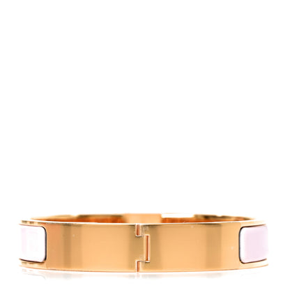 Hermes Enamel Narrow Clic Cadenas Bracelet GM Rose Dragee 3 of 5