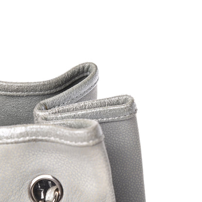 Chanel Iridescent Caviar Camellia Flower Shopping Tote Grey 11 of 12