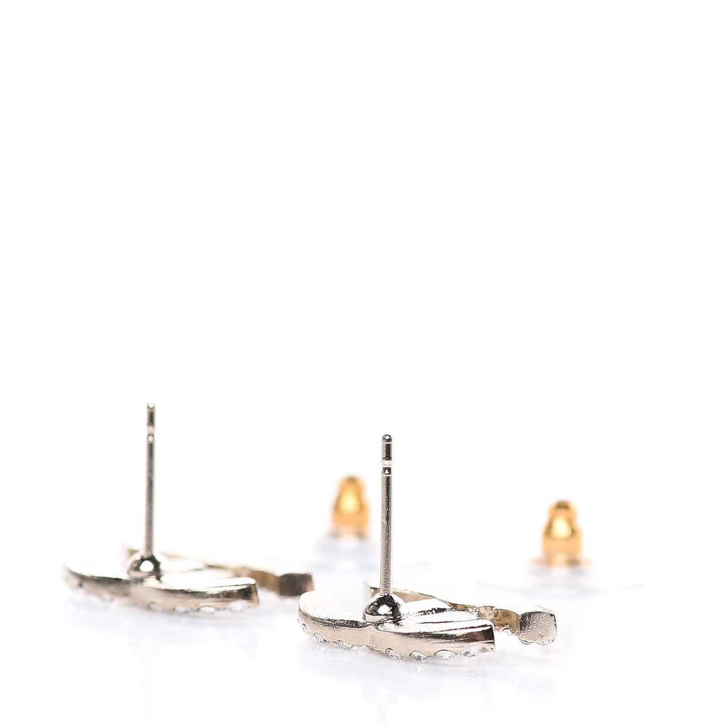 Crystal CC First Class Stud Earrings Gold