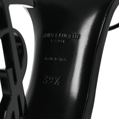 Saint Laurent Patent Calfskin Opyum 110 Sandals 39.5 Black 8 of 11