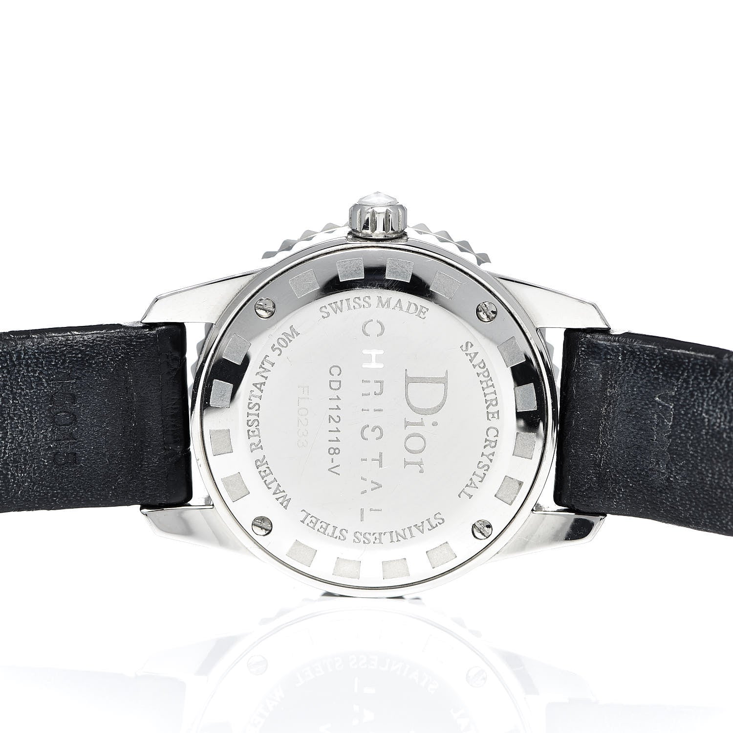 Christian Dior Stainless Steel Alligator Diamond Pave Bezel Mother of Pearl 29mm Christal Quartz Watch 5 of 8