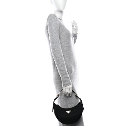 Prada Re-Nylon Spazzolato Arque Shoulder Bag Black 2 of 10