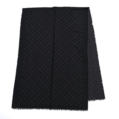 Louis Vuitton Cotton Monogram Shawl Gray 2 of 4