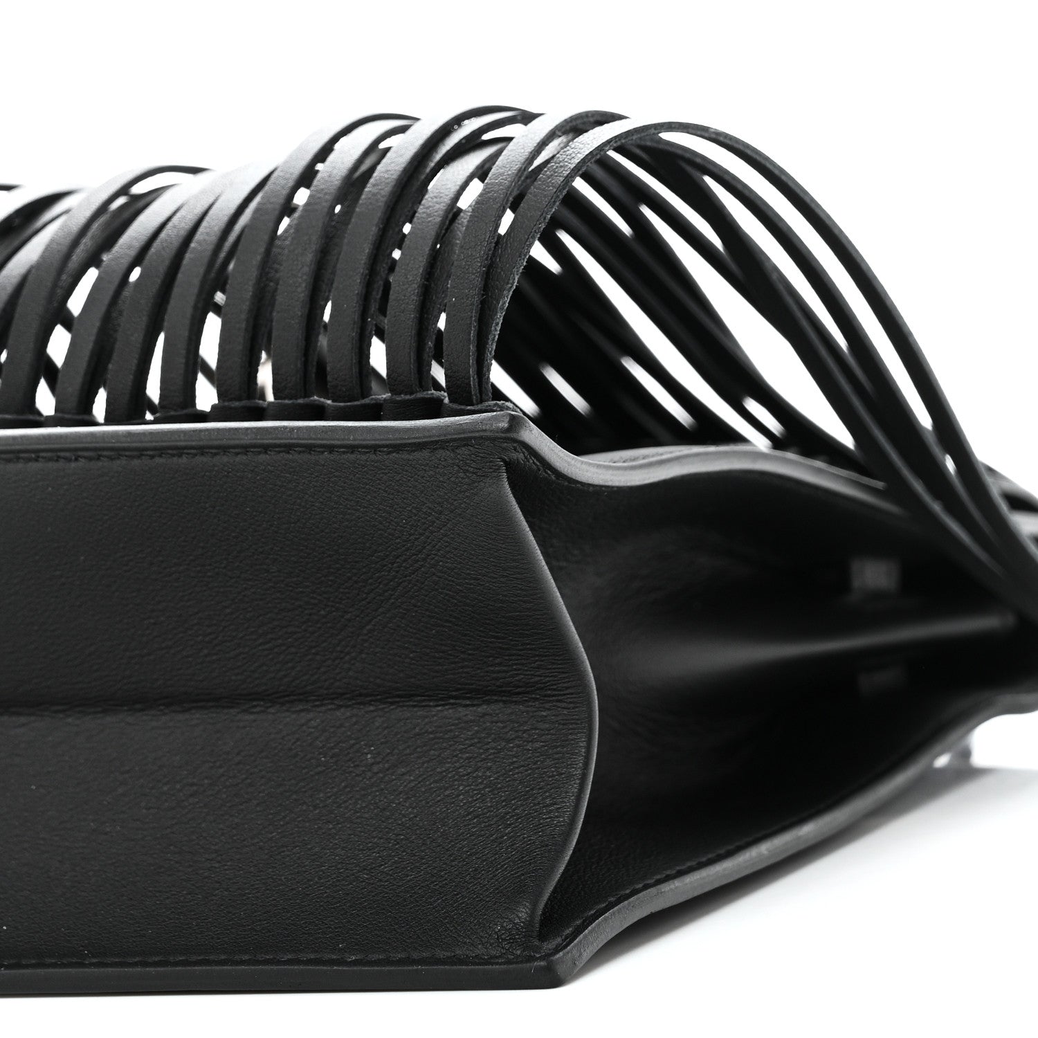 Hermes Swift Kelly Danse Anate Fringed Belt Bag Black 10 of 11