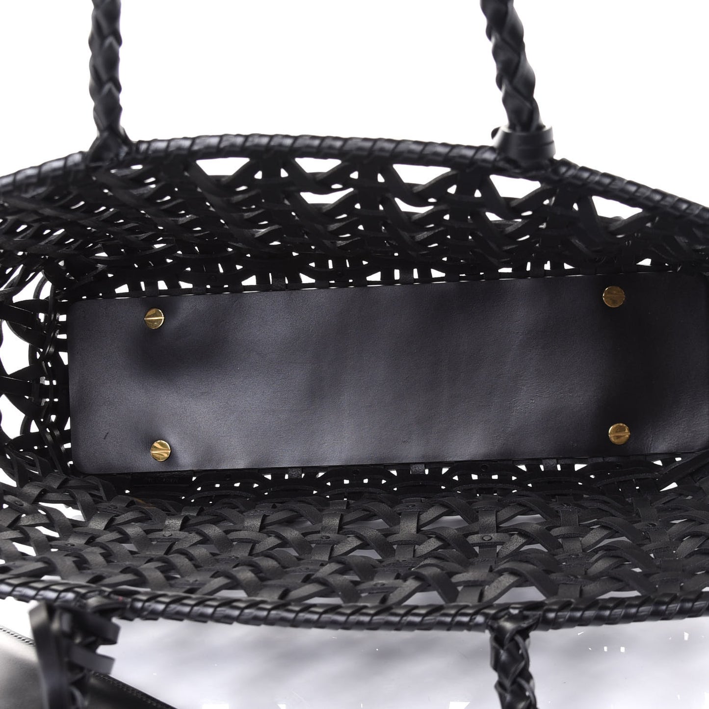 Ultra Matte Calfskin Woven Lady Tote Black
