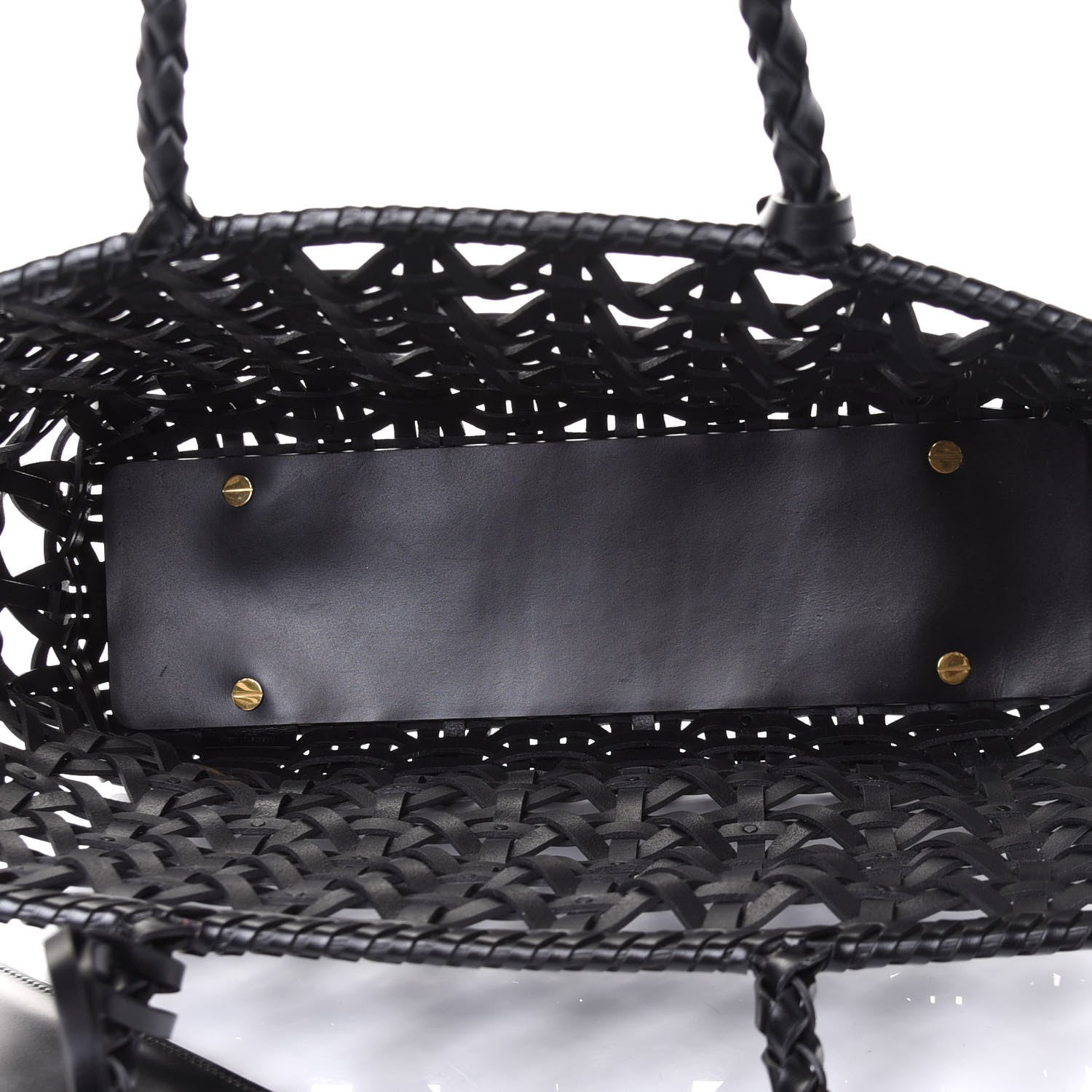 Christian Dior Ultra Matte Calfskin Woven Lady Tote Black 4 of 4