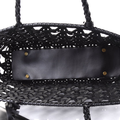 Christian Dior Ultra Matte Calfskin Woven Lady Tote Black 4 of 4