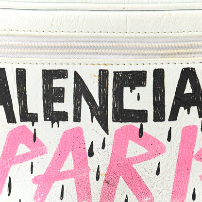 Balenciaga Agneau Arena Graffiti All Over Explorer Belt Bag White Multicolor 15 of 15