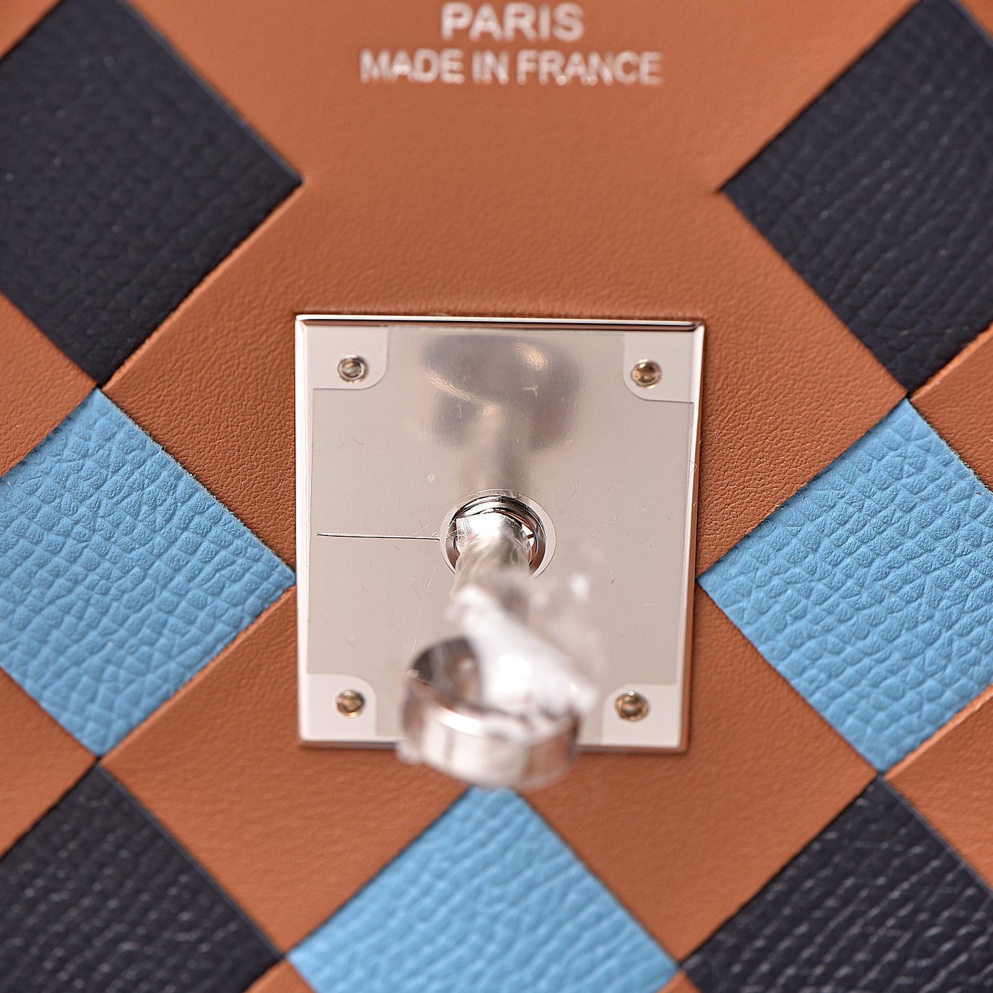 Swift Epsom Tressage Birkin 35 Gold Bleu du Nord Bleu Indigo
