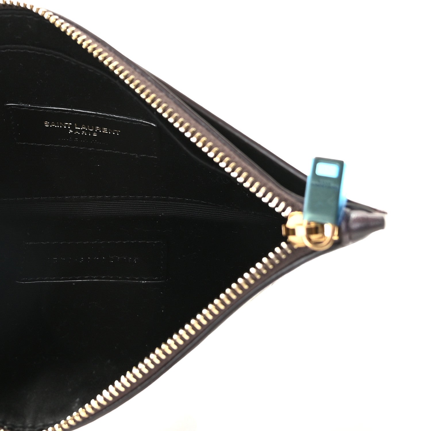 Saint Laurent Lambskin Heart Embossed Monogram Bill Pouch Vintage Cognac 10 of 10