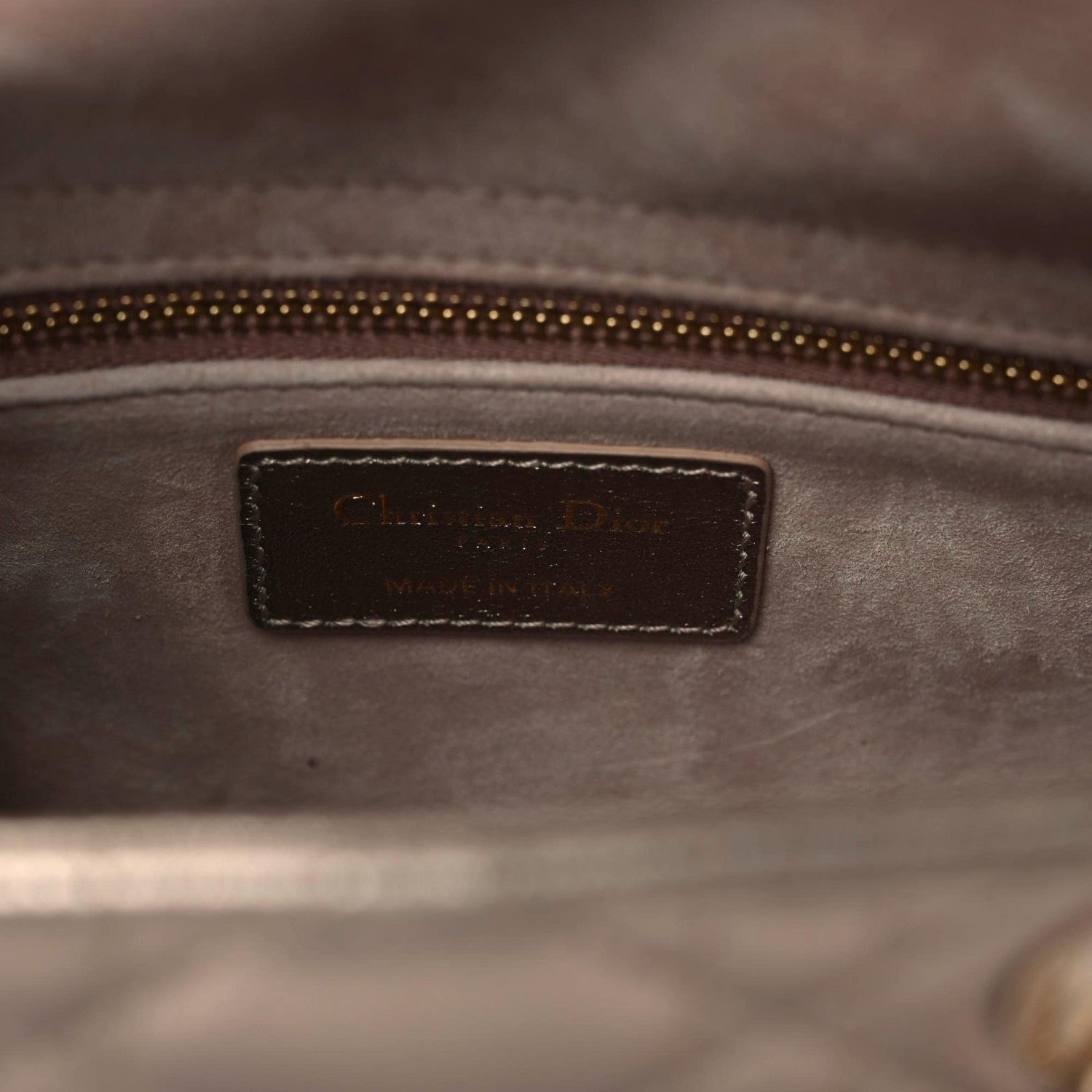 Christian Dior Metallic Calfskin Cannage Small My ABCDior Lady Dior Gold 4 of 8