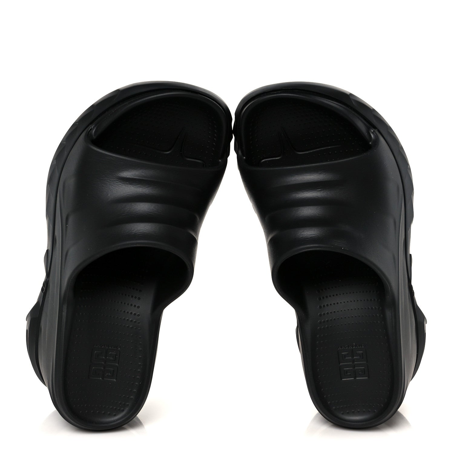 Givenchy Rubber Marshmallow Wedge Sandals 37 Black 2 of 10