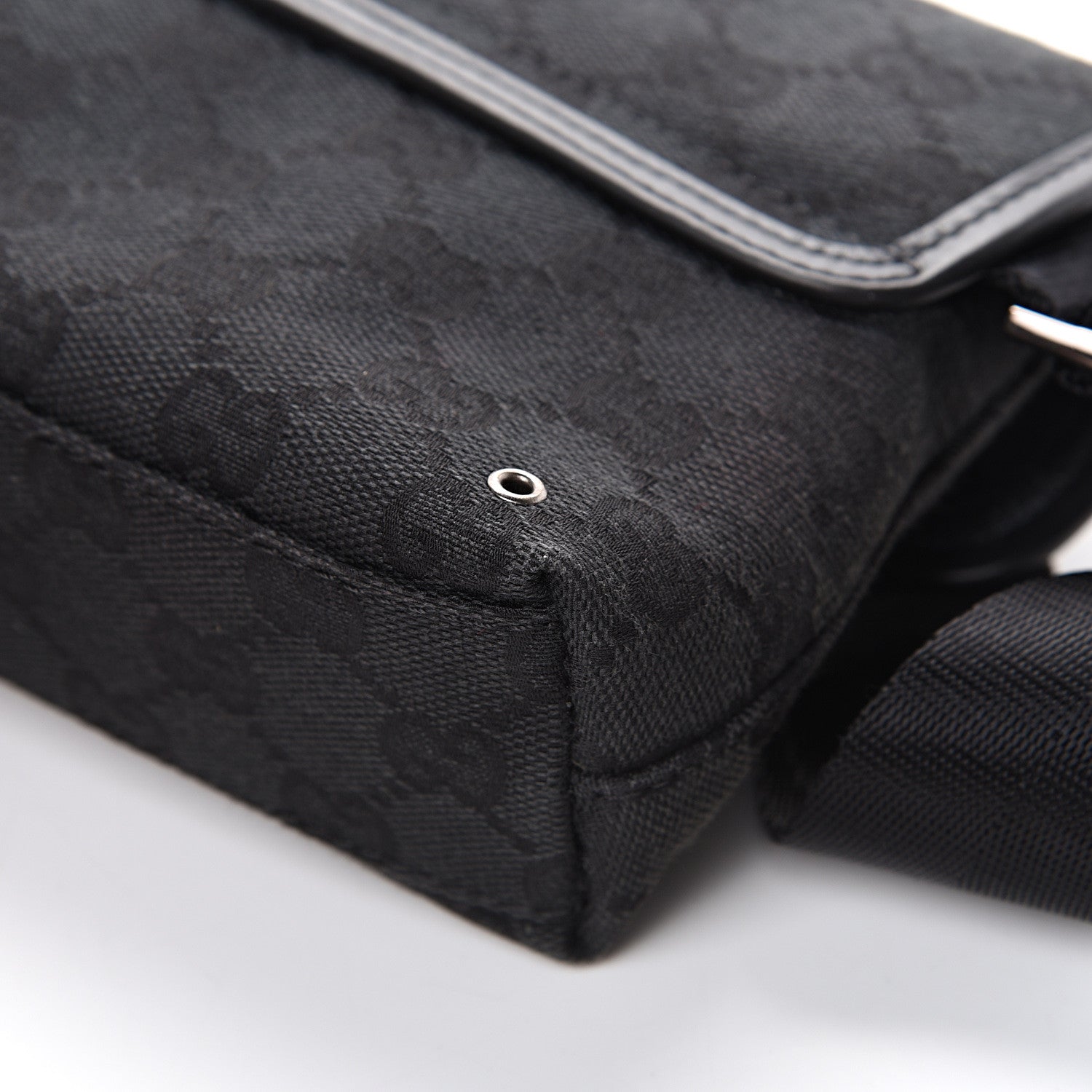 Gucci GG Monogram Web Flight Belt Bag Black 12 of 15