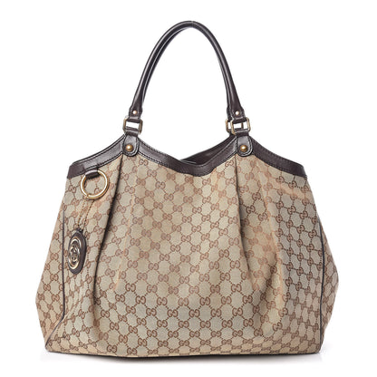 Gucci Monogram Large Sukey Tote Dark Brown 1 of 20