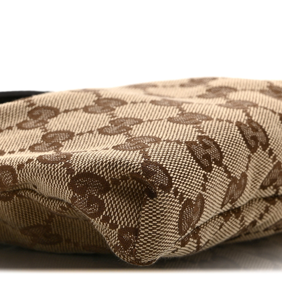 GG Monogram Double Pocket Belt Bag Dark Brown