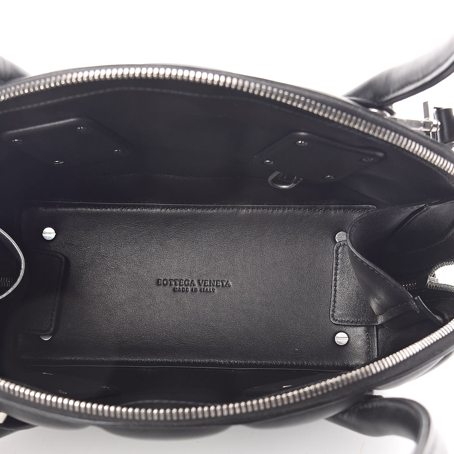 Butter Calfskin Small Padded Swoop Black