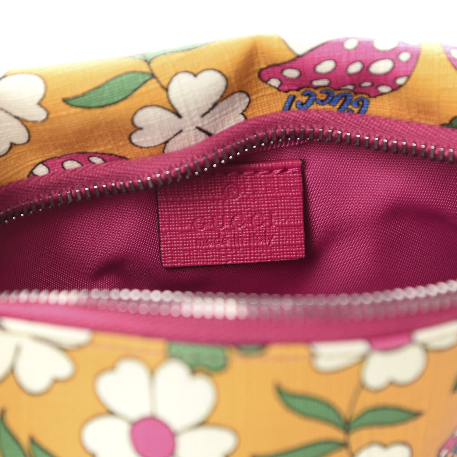 Gucci Supreme Childrens Mushroom Print Belt Bag Yellow 8 of 10