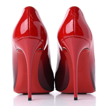 Christian Louboutin Patent Degrade Pigalle Follies 100 Pumps 38 Black Red 7 of 14