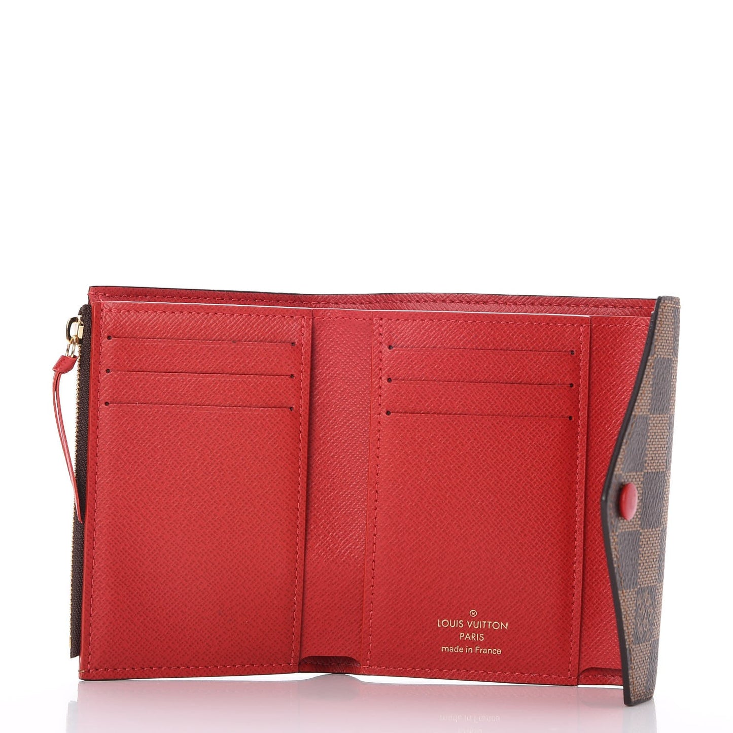 Damier Ebene Victorine Wallet Red