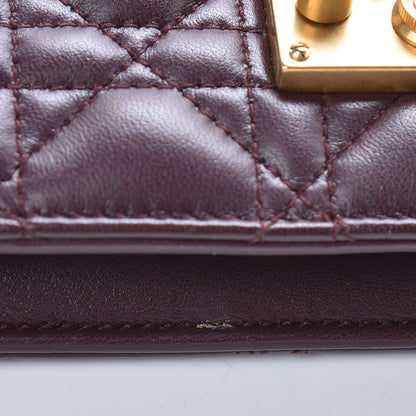 Christian Dior Lambskin Cannage Large Dioraddict Flap Bag Burgundy 10 of 15