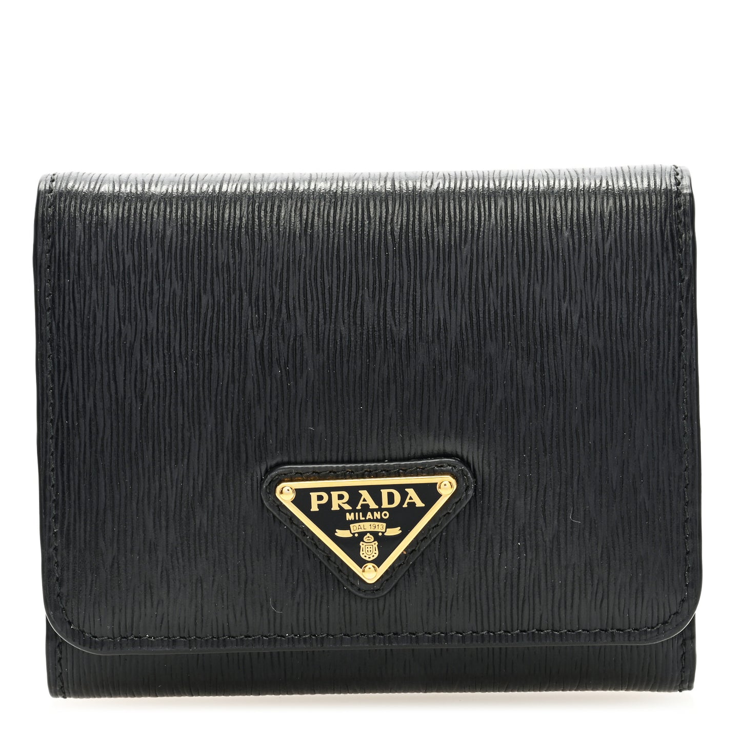 Vitello Move Tri-Fold Compact Wallet Black