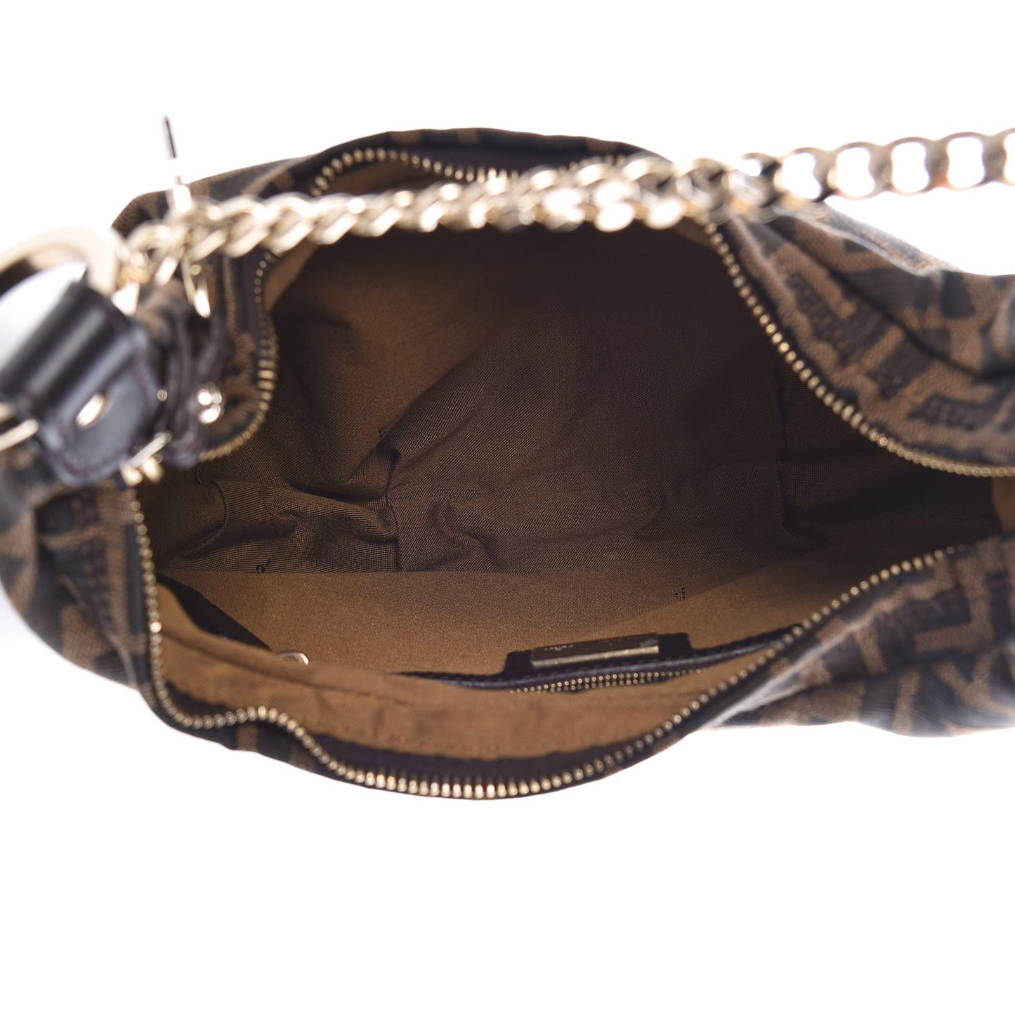Zucca Small Chef Chain Hobo Tobacco