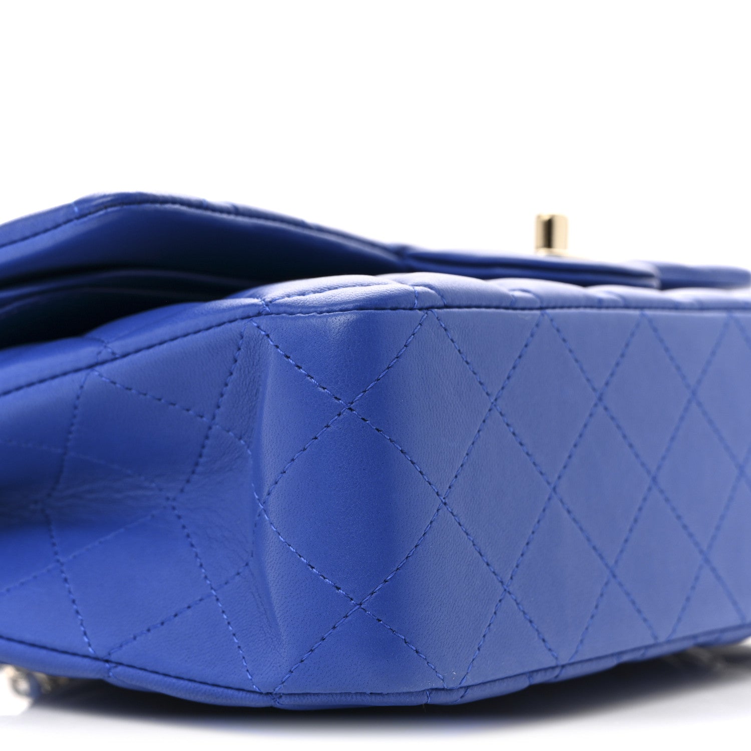 Chanel Lambskin Quilted Medium Double Flap Blue 9 of 11