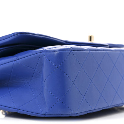 Chanel Lambskin Quilted Medium Double Flap Blue 9 of 11